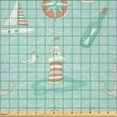thumbnail image 2 of Ambesonne Sailboat Fabric by the Yard Microfiber, Dashed Trace Font, 5 Yards, Burnt Sienna, 2 of 4