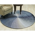 thumbnail image 4 of EORC Blue Hand-Tufted Wool Contemporary Swirl Rug, 4' Round-Color:Blue,Material:Wool, 4 of 4