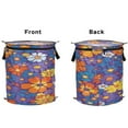 thumbnail image 2 of 50L Large Capacity Foldable Elastic Storage Basket Laundry Basket Realistic Floral Pattern, 2 of 7