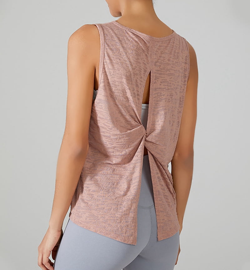 Sleeveless Quick-Drying Vest for Women, Sports Cover-Up, Running,Loose Large Size Yoga Clothes Pink M