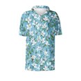 thumbnail image 5 of HaoXianJian Women's Hawaiian Button Up Shirts Casual Short Sleeve Going Out Tops Floral Tropical Print V Neck T-Shirt Summer Blouse Tunic Top Beach Tshirt Plus Size L-5X, 5 of 5