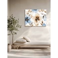 thumbnail image 5 of Blue Brown Spring Floral Wall Art for Living Room,Canvas Picture Wall Decor for Bathroom Bedroom,Summer Botanical Watercolor Painting Artwork for Office Kitchen Hallway Dining Room Home Decor 12"x16", 5 of 8