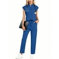 thumbnail image 5 of 2pcs/women's surgical gown set modern version top and drawstring waist pants scrub uniform set, 5 of 7