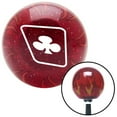 thumbnail image 1 of White Clubs on a Card Red Flame Metal Flake Shift Knob with M16 x 1.5 Insert Auto Brody, 1 of 1