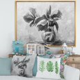 thumbnail image 3 of Designart Monochrome Still Life Of Flowers In A Vase FLOAT FRAME WALL ART, 3 of 4