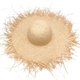 thumbnail image 2 of Sombreros de paja hechos a mano para mujer, gorros de Sol de ala ancha grande, de rafia Natural de alta calidad, para playa, Panamá, para vacaciones, nuevos, 2 of 4