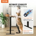 thumbnail image 2 of VEVOR Height Adjustable Desk, 47.2" x 23.6" Electric Dual Monitor Riser Workstation, Whole Piece Desk Board Sit to Stand, 3-Key Modes ,180LBS Capacity, 2 of 9