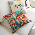 thumbnail image 5 of Dreamy mushroom Linen toss pillowcase Decoration pillowcase Gift preferred 28x28" Cushion cover 2 set Sofa pillowcase Sofa bedroom living room car, 5 of 8