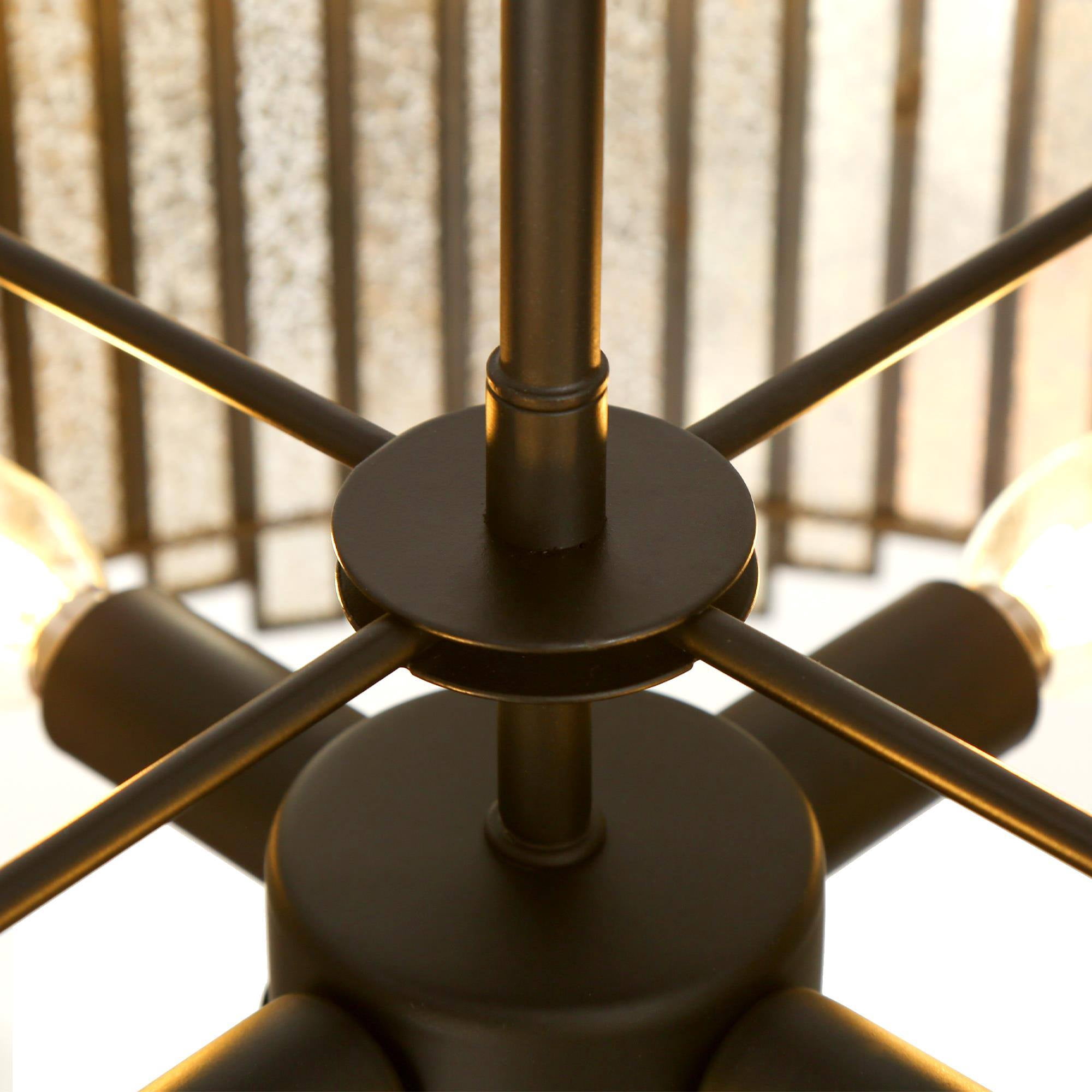 LNC Hemaaolay 4-Light Matte Black Modern/Contemporary Led Chandelier