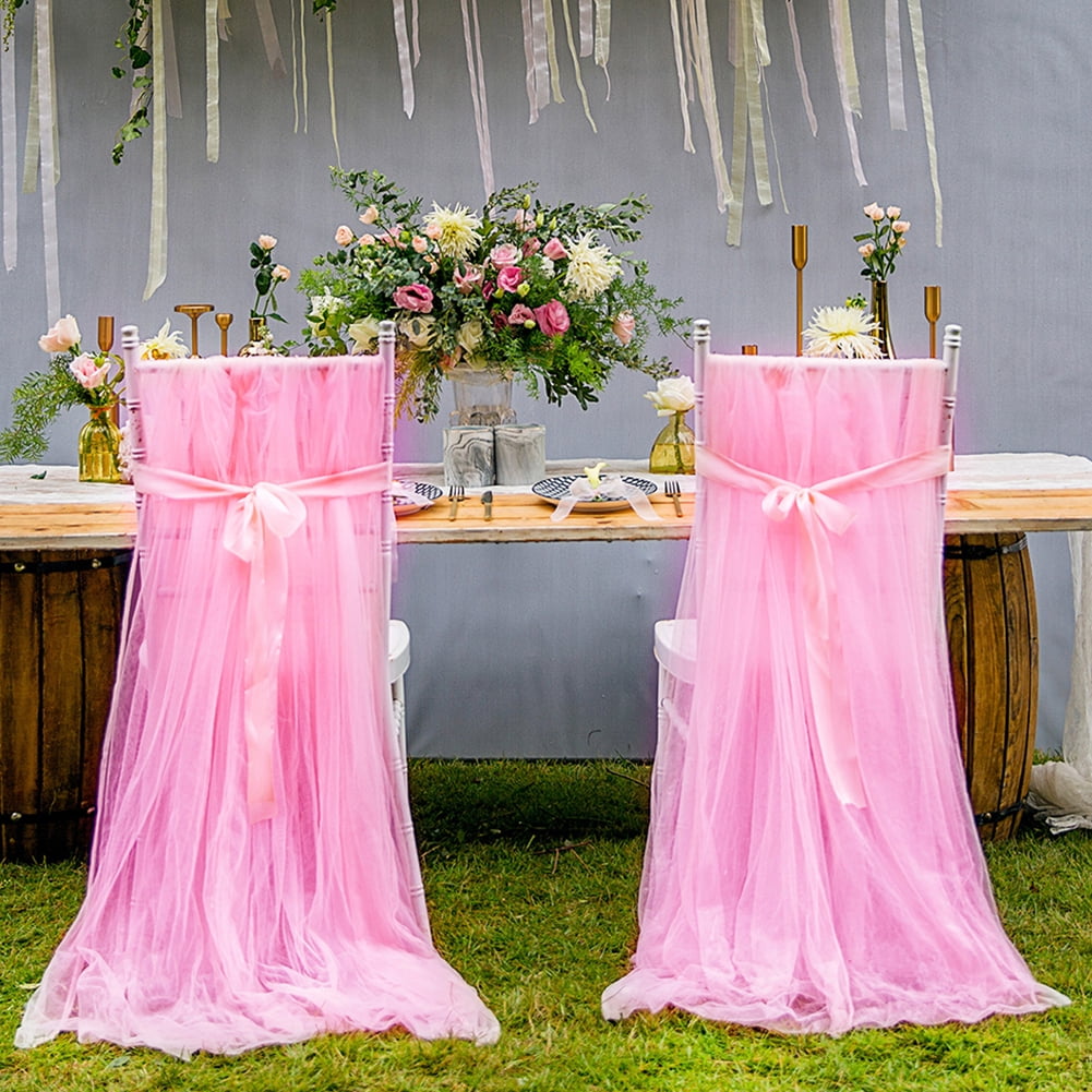 Pink tutu chair skirt discount