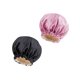 thumbnail image 1 of wonima11 Satin Bonnet Silk Bonnet Hair Bonnet for Sleeping-Slouchy Beanie Hat Satin Sleep Cap for Women's Natural & Curly Hair(Black&Dark Pink), 1 of 1