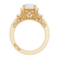 thumbnail image 2 of Rosec Jewels Cubic Zirconia Engagement Ring (3.50 CT) - Vintage Inspired Gold Ring, 10K Yellow Gold, US 13.00, 2 of 9
