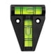 thumbnail image 1 of 1 x robust, magnetic spirit level, small spirit level, shatterproof, camping spirit level, caravan, cross spirit level Black, 1 of 2