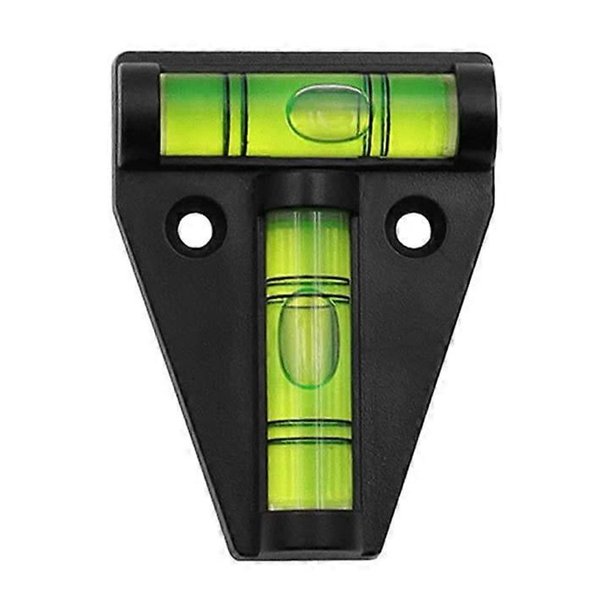 1 x robust, magnetic spirit level, small spirit level, shatterproof, camping spirit level, caravan, cross spirit level Black