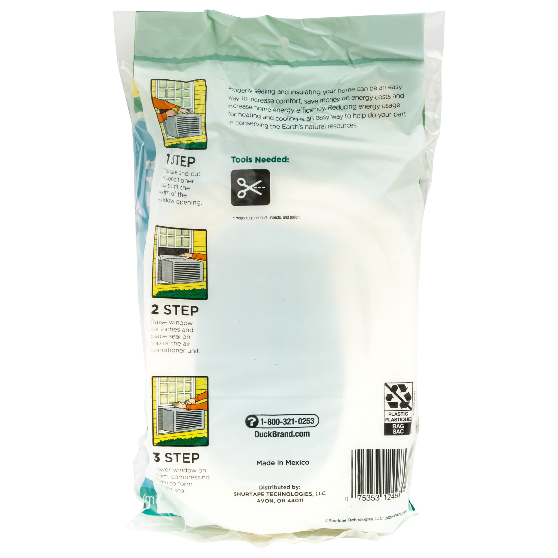 Duck Window Air Conditioner Foam Insulating Seal, 1.38 in. x .5 in. x 42 in.