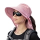 thumbnail image 1 of Sombrero de sol para mujer con solapa para el cuello, ala ancha, protección UV, sombrero de cubo con agujero para cola de caballo, correa para la barbilla para verano, montañismo al aire libre, ciclismo YUNYI BRAND  Deportes, 1 of 7