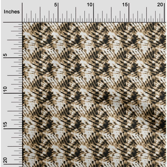 oneOone Cotton Silk Light Brown Fabric Animal Skin Quilting Supplies Print Sewing Fabric By The Yard 42 Inch Wide-OZI