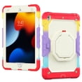 thumbnail image 2 of FJLBDE Case for iPad 9th 8th 7th Gen 10.2 inch 2021 2020 2019, 360 Rotating Stand Handle Shoulder Strap Heavy Duty Shockproof Cover, Rainbow Red, 2 of 7