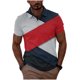 thumbnail image 2 of Ceisia Men's Summer Casual Diagonal Color Block Mesh Short Sleeve Lapel Shirt Multicolor XL Gifts, 2 of 7