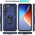 thumbnail image 2 of Phone Case for S22 Case Samsung Galaxy S22 Phone Case, Military Grade, Heavy Duty, with Kickstand Ring, Support Magnet Car Mount for Samsung Galaxy S22 Case Blue, 2 of 12