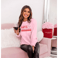 thumbnail image 2 of ALLTB Valentines Women Casual Crewneck Sweatshirts Funny Love Graphic Tee Long Sleeve Pullover Tops, 2 of 6