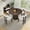 Dark Brown, variant on Kevinplus 47.24'' Round Wood Dining Table with Cylindrical Base for Kitchen, Living Room, Apartment, Brown