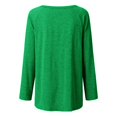 thumbnail image 5 of Long Sleeve Shirts for Women Dressy Casual Crew Neck Hem Flowy Tops Color Block Geometry Printed Oversized Loose Tunic Shirts Graphic Tees for Spring Fall #B06-Orange S, 5 of 5
