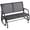 Grey, variant on 2-Person Outdoor Glider Bench, Patio Double Swing Rocking Chair Loveseat with Powder Coated Steel Frame for Backyard Garden Porch, Blue