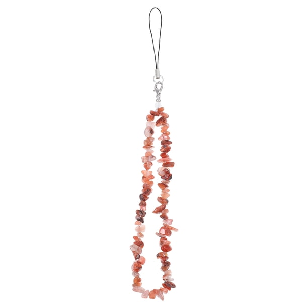 Cordón para teléfono con piedras de cristal, cuerda natural creativa para teléfono, decoración fresca para teléfono
