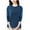 Blue, variant on Womens Tops Round-neck Solid Color Fall/Winter Long Sleeved Loose Blouses Shirts,Tops for Women Blue