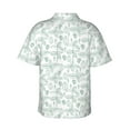 thumbnail image 6 of Wukai Leaf Print Men's Hawaiian Shirt Short Sleeve Casual Button Down Summer Beach Aloha Shirt Tropical Print Holiday Party, 6 of 8