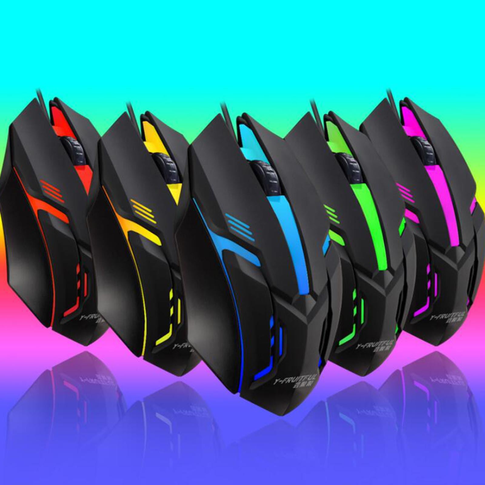  SOLUSTRE 4 Pcs USB Silent Mouse Optical Games Mice RGB Gamer  USB Chargeable Noiseless Clicking Computer Gaming Mice Silent Click Wired  Noiseless Optical Luminous Office Abs Laptop Keyboard : Video Games