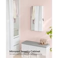 thumbnail image 7 of SONGMICS Mirror Jewelry Cabinet Armoire with Built-in LED Lights Wall or Door Mounted Jewelry Storage Organizer Hanging Mirror Cabinet White, 7 of 7