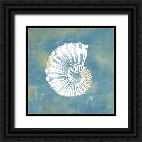 Prime, Marcus 12x12 Black Ornate Wood Framed with Double Matting Museum Art Print Titled - Coastal Embellishment 3