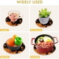 thumbnail image 5 of SKYSONIC Leaves and Pumpkins Cartoon Trivet Pot Holders Pads, Set of 2 Pot Holder Heat Resistant Trivets Cotton Thread Weave Mats Kitchen Table Decor, 5 of 7