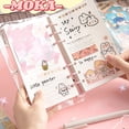 thumbnail image 2 of Cuaderno de 100 páginas carpeta de anillas de PVC cuaderno para estudiantes oficina escuela Hugtrwg Para estrenar, 2 of 9
