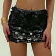 thumbnail image 5 of Bovxnpu Women Skirt Womens Bodycon Mini Skirts Sequin Skirt Sparkly Stretchy High Waisted Glitter Skirt for Night Out Party Beach Vacation Summer Outfits, 5 of 6
