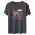 thumbnail image 2 of Kayannuo Womens Blouses Short Sleeve T Shirts for Women Valentine's Day 1984 Vintage Shirt For Women 40th Birthday Gifts 1984 Birthday Gifts Idea Retro Short Sleevel T Shirts Party Tops Tees, 2 of 4