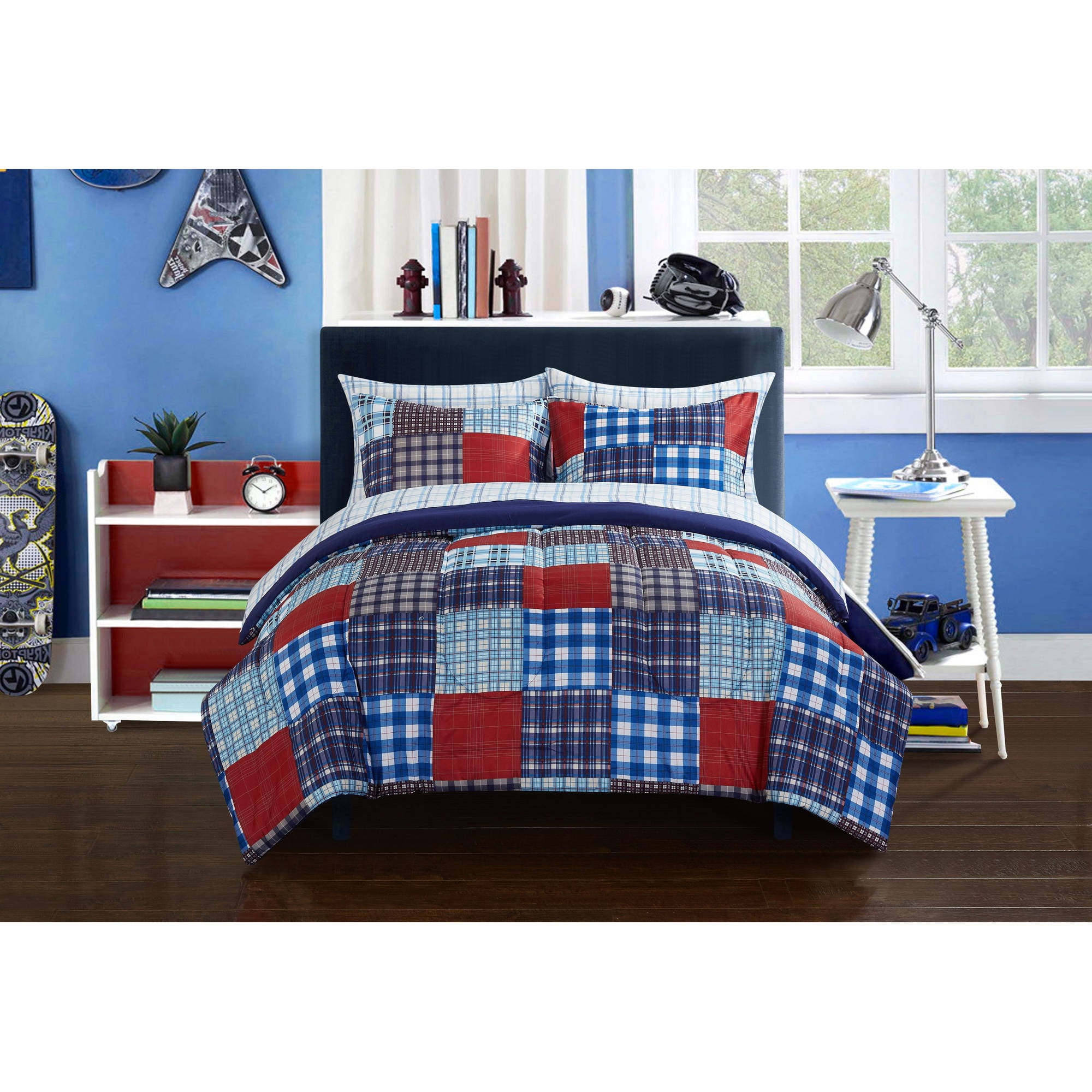 boys blue bedroom set