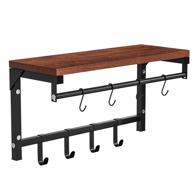 Luniquz Wall Mounted Coat Rack, Entryway Furniture, Wardrobe with 8