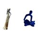 thumbnail image 5 of Figura de mujer africana,Estatua de dama tribal africana hecha a mano en una cafetería.,Figura de mujer hecha a mano con adorno de resina africana,Figura de pensador abstracto,Estatua de, 5 of 8