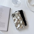 thumbnail image 5 of Compatible with iPhone 14 Pro Case, Cute 3D Wave Bubble Pattern and Stylish Wavy Border, Soft TPU, All-Inclusive Camera Protection Shockproof Phone Case for Women Girls (Silver), 5 of 6