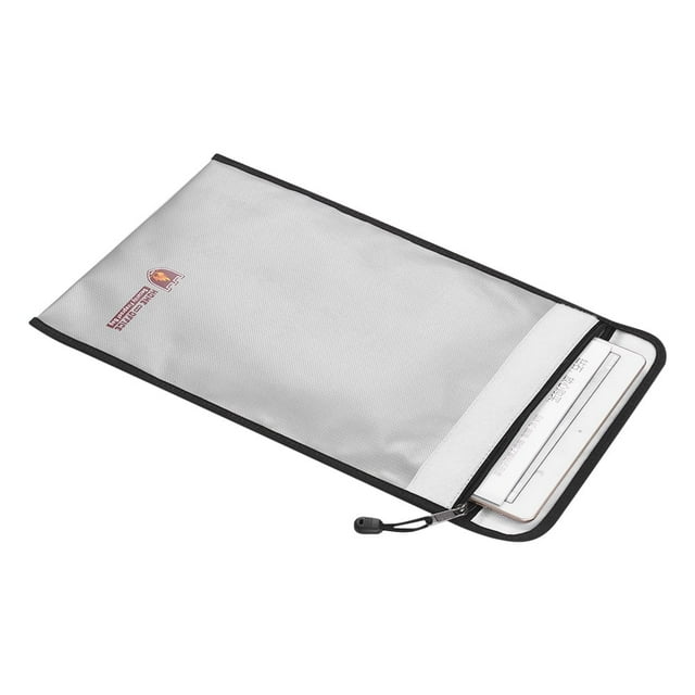 PENGXIANG Fireproof Document Bag Silicone Coated Fire Resistant Money File Folder Holder Organizer Storage for Office Home Bank Cards Passport Valuables Jewlry Cash