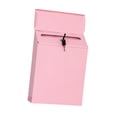 thumbnail image 2 of Buzón de pared montado en la pared, color rosa, decorativo, de gran capacidad, fácil de usar, soporte para periódicos, para puerta delantera, 2 of 8