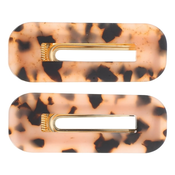 2 pinzas para el cabello con ácido acético, pasadores de leopardo, horquillas cuadradas para el cabello para damas, mujeres y niñas