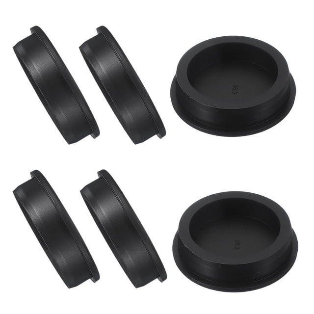 Uxcell 6 Pcs Tapón de Silicona en Forma de T, Diámetro 52 mm/2.05 Pulgadas, Tapón de Silicona Impermeable Reutilizable para Sellar Agujeros Redondos en Equipos de Tuberías, Negro