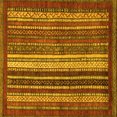 thumbnail image 1 of Ahgly Company Indoor Square Abstract Yellow Modern Area Rugs, 4' Square, 1 of 4