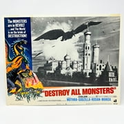 1969 Godzilla Mothra Rodan Manda in Destroy All Monsters Lobby Card No. 7