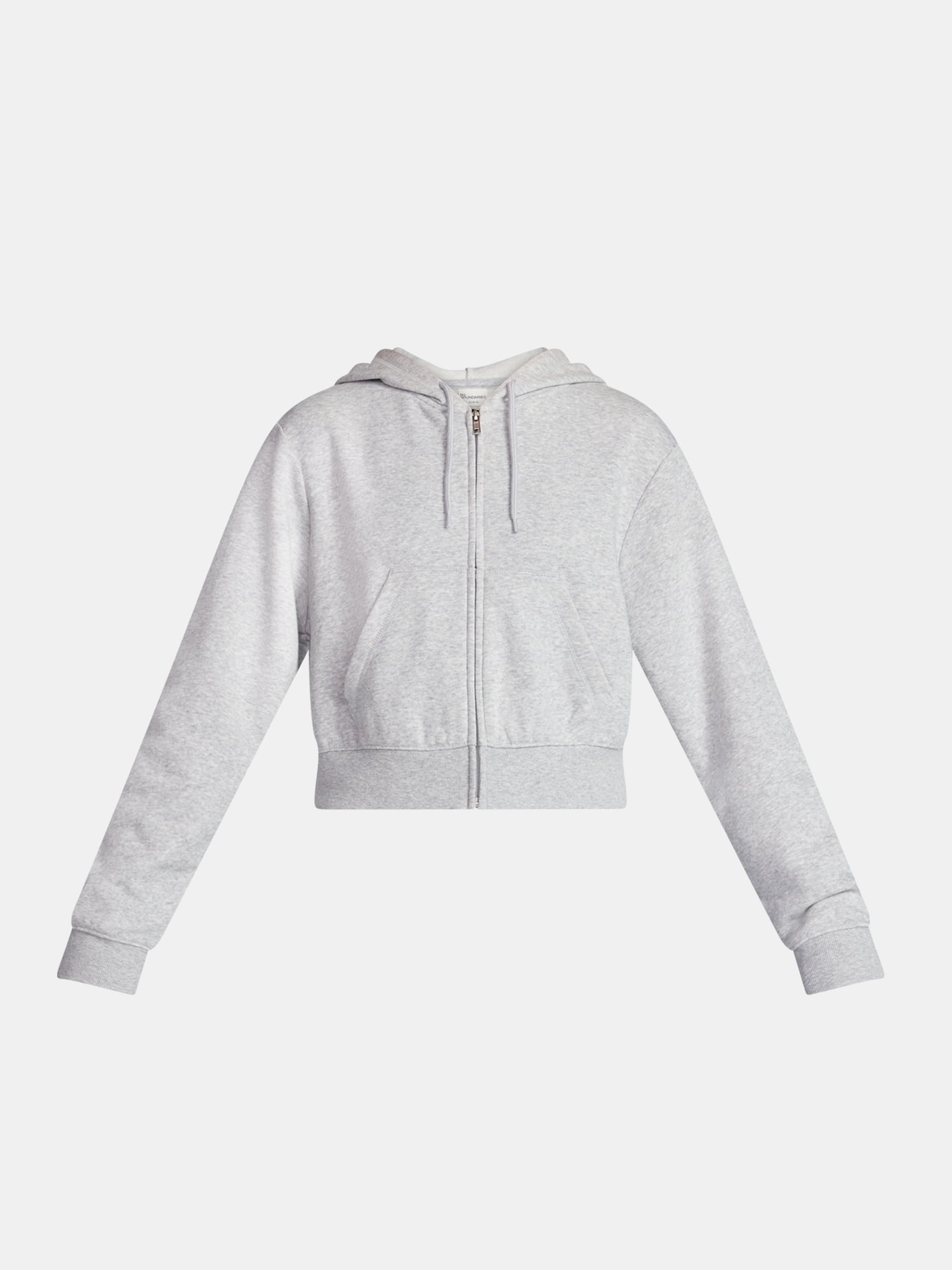 No Boundaries Cropped Fleece Zip Hoodie, Women’s