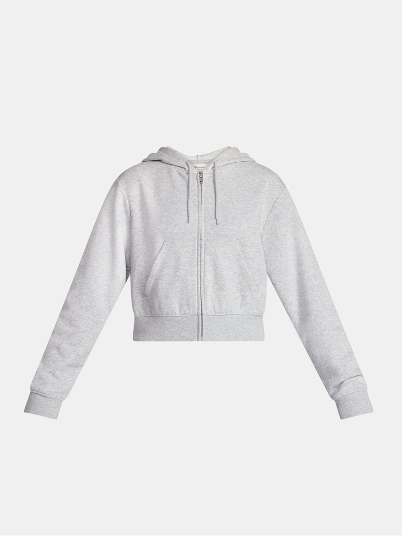 No Boundaries Cropped Fleece Zip Hoodie, Women's Sizes XXS-XXL